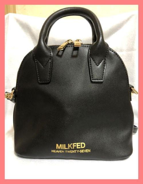 ☆ミルクフェド☆超美品♪2way合皮ロゴミニボストンショルダーバッグ黒☆ < ブランド ☆ミルクフェド☆超美品♪2way合皮ロゴミニボストンショルダーバッグ黒☆ < ブランドの