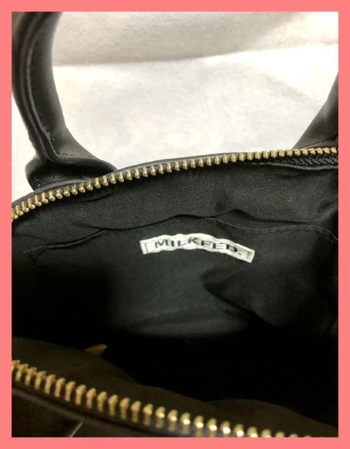☆ミルクフェド☆超美品♪2way合皮ロゴミニボストンショルダーバッグ黒☆ < ブランド ☆ミルクフェド☆超美品♪2way合皮ロゴミニボストンショルダーバッグ黒☆ < ブランドの