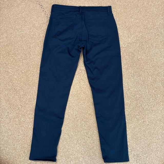 美品 Lサイズ 長ズボン ストレッチスキニーパンツ ネイビー < 男性ファッション  美品 Lサイズ 長ズボン ストレッチスキニーパンツ ネイビー < 男性ファッションの