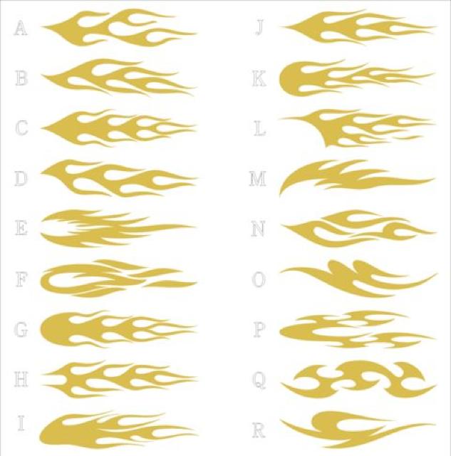 ファイアーパターン ゴールドメタル 25センチ 2枚組 < 自動車/バイク ファイアーパターン ゴールドメタル 25センチ 2枚組 < 自動車/バイク