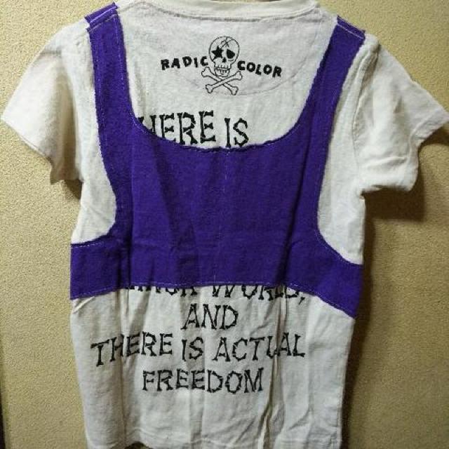 RADIC COLOR新品★ベスト重ね着風半袖Tシャツ/白 < 女性ファッション  RADIC COLOR新品★ベスト重ね着風半袖Tシャツ/白 < 女性ファッションの