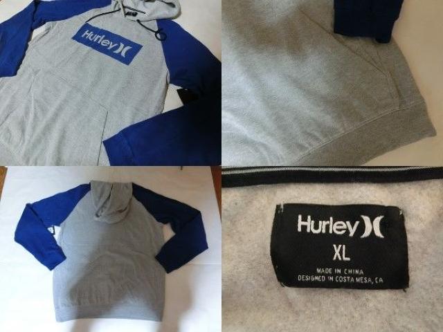 USA購入【HURLEY】プルオーバーパーカーUS XL 灰青 < ブランド  USA購入【HURLEY】プルオーバーパーカーUS XL 灰青 < ブランドの
