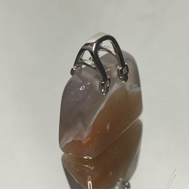 《No.241》天然石桜瑪瑙 鞄型ペンダントトップ ネックレスチェーン付き < 女性アクセサリー/時計  《No.241》天然石桜瑪瑙 鞄型ペンダントトップ ネックレスチェーン付き < 女性アクセサリー/時計の
