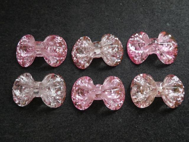 プラパーツ 手芸・アクセサリーパーツ  ラメりぼん パーツ 6個セット デコパーツ < 香水/コスメ/ネイル  プラパーツ 手芸・アクセサリーパーツ  ラメりぼん パーツ 6個セット デコパーツ  < 香水/コスメ/ネイルの