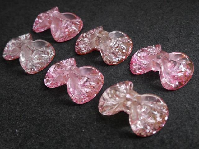 プラパーツ 手芸・アクセサリーパーツ  ラメりぼん パーツ 6個セット デコパーツ < 香水/コスメ/ネイル  プラパーツ 手芸・アクセサリーパーツ  ラメりぼん パーツ 6個セット デコパーツ < 香水/コスメ/ネイルの