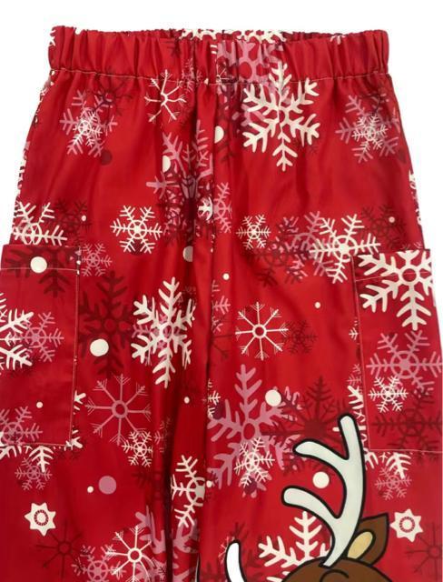 クリスマスアニマルプリントワイドレッグパンツ、カジュアルな毎日のパンツ < 女性ファッション  クリスマスアニマルプリントワイドレッグパンツ、カジュアルな毎日のパンツ < 女性ファッションの
