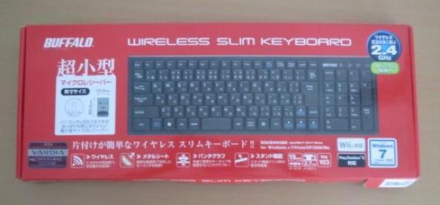 バッファロー製マイクロレシーバー ワイヤレススリムキーボード未使用品 < PC本体/周辺機器  バッファロー製マイクロレシーバー ワイヤレススリムキーボード未使用品 < PC本体/周辺機器の