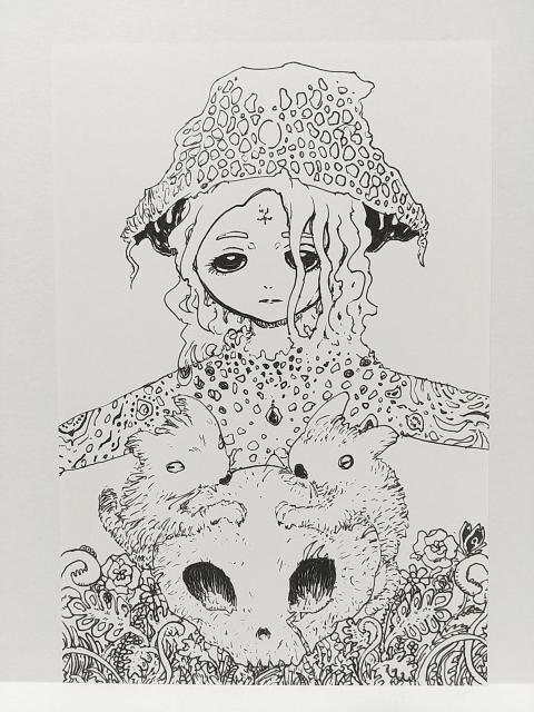 オリジナルイラスト 手描きイラスト 魔術 ハンドメイド 絵 モノクロ 原画 アナログ アート 女の子 illustration < アニメ/コミック/キャラクター  オリジナルイラスト 手描きイラスト 魔術 ハンドメイド 絵 モノクロ 原画 アナログ アート 女の子 illustration  < アニメ/コミック/キャラクターの