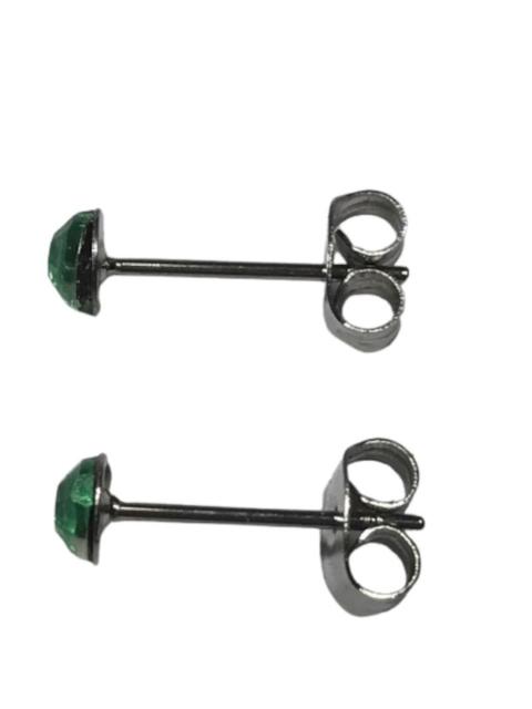 2個1セット 幅4mm ラインストーン スタッドピアス ライトグリーン 両耳用 ステンレス アクリル製 シンプル つけっぱなしOK < 女性アクセサリー/時計  2個1セット 幅4mm ラインストーン スタッドピアス ライトグリーン 両耳用 ステンレス アクリル製 シンプル つけっぱなしOK < 女性アクセサリー/時計の