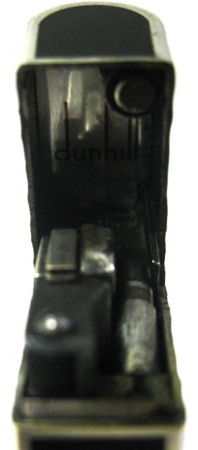 美品 スイス製 ダンヒルDUNHILLライター シルバー+ブラック 赤革ケース付 < ブランド  美品 スイス製 ダンヒルDUNHILLライター シルバー+ブラック 赤革ケース付 < ブランドの