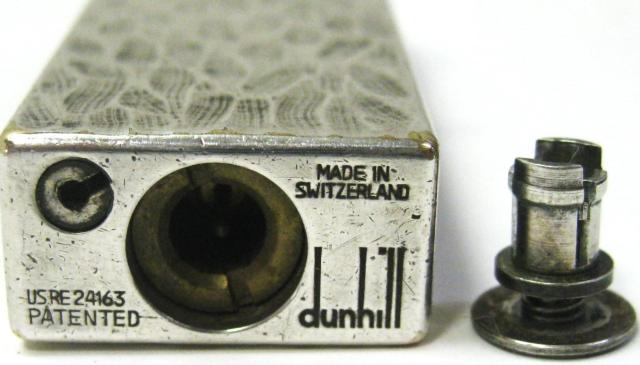美品 スイス製 ダンヒルDUNHILLライター シルバー+ブラック 赤革ケース付 < ブランド  美品 スイス製 ダンヒルDUNHILLライター シルバー+ブラック 赤革ケース付 < ブランドの