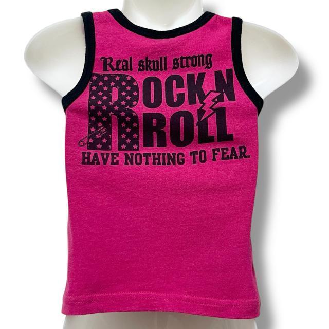 【80】スカルプリントタンクトップ/ピンク☆ユニセックス < キッズ/ベビー  【80】スカルプリントタンクトップ/ピンク☆ユニセックス < キッズ/ベビーの