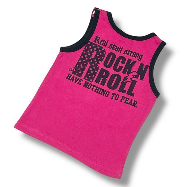 【80】スカルプリントタンクトップ/ピンク☆ユニセックス < キッズ/ベビー  【80】スカルプリントタンクトップ/ピンク☆ユニセックス < キッズ/ベビーの