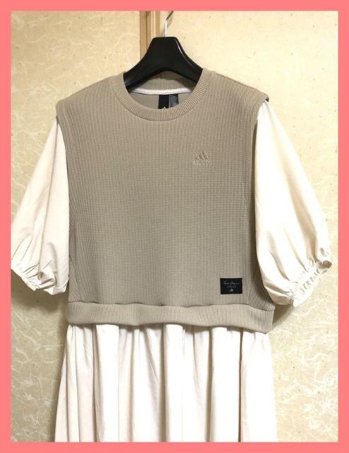 ☆アディダス☆超美品☆サラサラ♪ドッキングフレアドライシャツワンピースOT☆ < ブランド  ☆アディダス☆超美品☆サラサラ♪ドッキングフレアドライシャツワンピースOT☆ < ブランドの