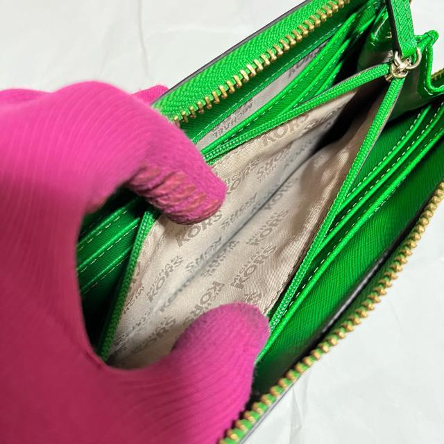 【美品】【マイケルコース】 ラウンドファスナー / レザー / 長財布 / 緑 < ブランド  【美品】【マイケルコース】 ラウンドファスナー / レザー / 長財布 / 緑 < ブランドの