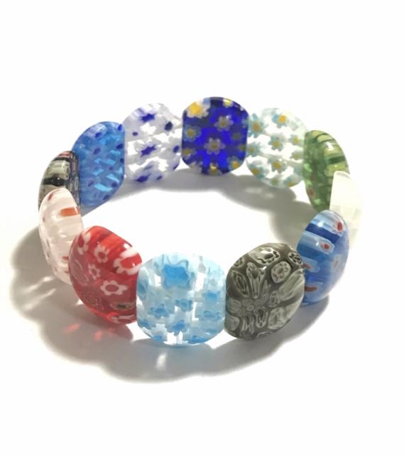 平丸ビードロガラス◎和風カラフルブレスレット◎ < 女性アクセサリー/時計 平丸ビードロガラス◎和風カラフルブレスレット◎ < 女性アクセサリー/時計の