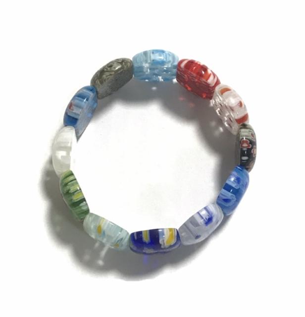 平丸ビードロガラス◎和風カラフルブレスレット◎ < 女性アクセサリー/時計 平丸ビードロガラス◎和風カラフルブレスレット◎ < 女性アクセサリー/時計の