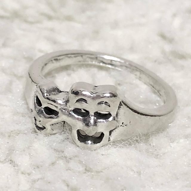【新品/12号】笑う仮面デザインシルバーリング < 女性アクセサリー/時計  【新品/12号】笑う仮面デザインシルバーリング < 女性アクセサリー/時計の
