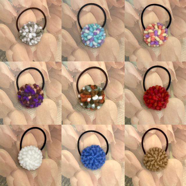 ハンドメイド♪かぎ針編み 毛糸で編んだコロンと丸いヘアゴム < 女性ファッション  ハンドメイド♪かぎ針編み 毛糸で編んだコロンと丸いヘアゴム < 女性ファッションの