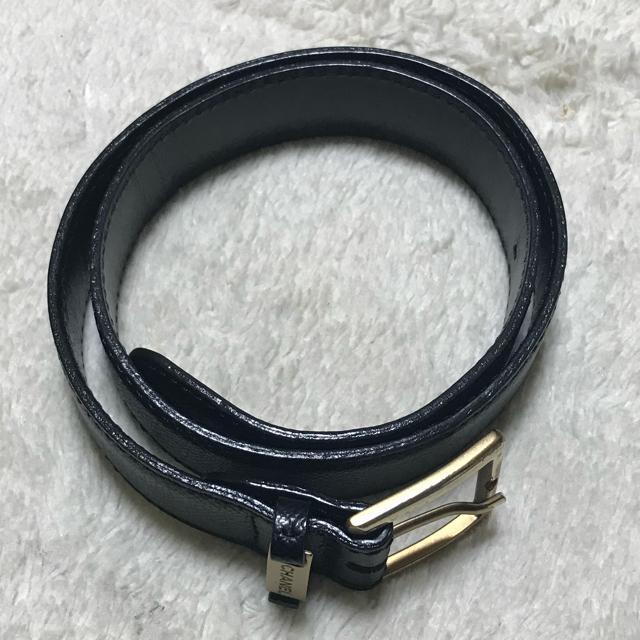 正規品 シャネル キャビアスキンレザーベルトブラック 65/26 < ブランド  正規品 シャネル キャビアスキンレザーベルトブラック 65/26 < ブランドの