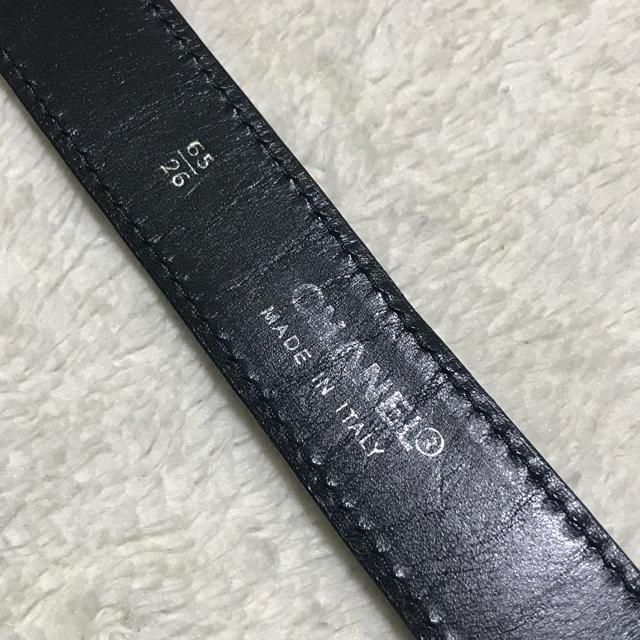 正規品 シャネル キャビアスキンレザーベルトブラック 65/26 < ブランド  正規品 シャネル キャビアスキンレザーベルトブラック 65/26 < ブランドの