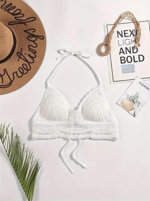 特別提供品790円★プレーンかぎ針編みタイネックボヘミアンビーチトップ日本サイズM アプリコット < 女性ファッション  特別提供品790円★プレーンかぎ針編みタイネックボヘミアンビーチトップ日本サイズM アプリコット < 女性ファッションの