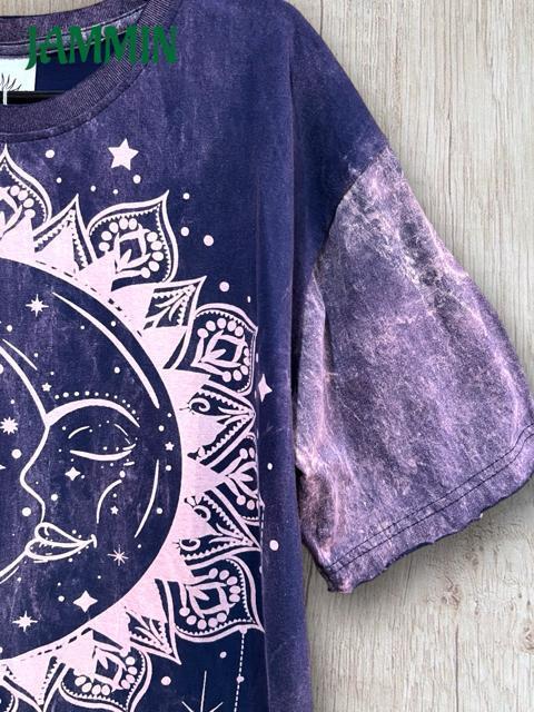 サン&ムーンTシャツ 太陽 月 アジアン エスニック ヒッピー 個性派 < 男性ファッション サン&ムーンTシャツ 太陽 月 アジアン エスニック ヒッピー 個性派 < 男性ファッションの