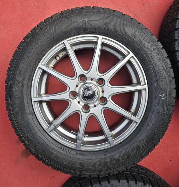 Weds VEILERアルミホイール15インチ6J+53 5穴 PCD114.3グッドイヤー アイスナビ6バリ山195/65R15 < 自動車/バイク Weds VEILERアルミホイール15インチ6J+53 5穴 PCD114.3グッドイヤー アイスナビ6バリ山195/65R15 < 自動車/バイク