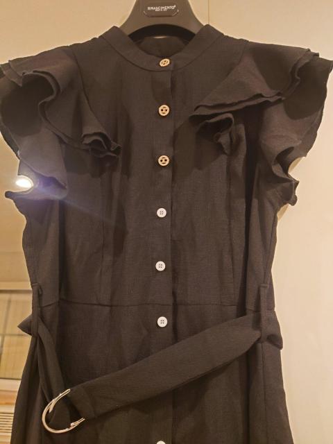 黒ロングワンピース 半袖フリル Мサイズ < 女性ファッション 黒ロングワンピース 半袖フリル Мサイズ < 女性ファッションの