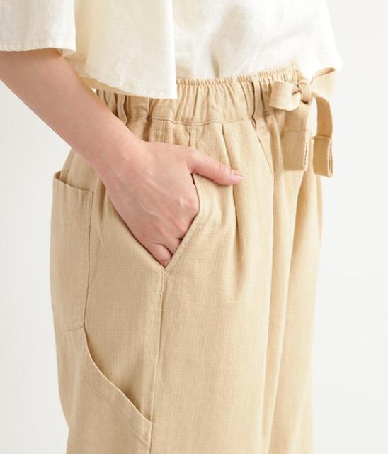 *BLUCIELO* ストレッチピケ サーカスパンツ 新品 ベージュ < 女性ファッション *BLUCIELO* ストレッチピケ サーカスパンツ 新品 ベージュ < 女性ファッションの