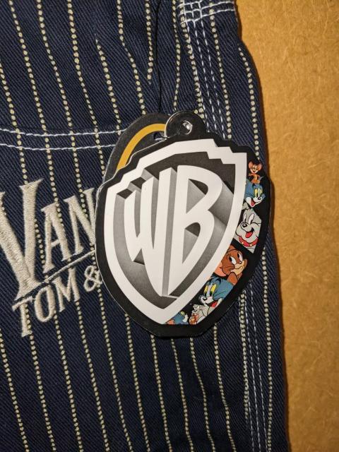 VANSONトムとジェリー ジーンズ 総刺繍 ウォバッシュストライプパンツ < 男性ファッション  VANSONトムとジェリー ジーンズ 総刺繍 ウォバッシュストライプパンツ < 男性ファッションの