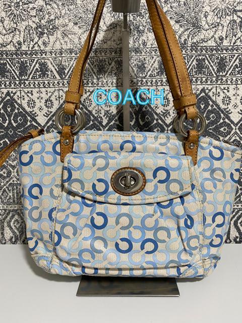 【良品】COACH コーチ オプアート 2WAY ショルダー トートバッグ < ブランド  【良品】COACH コーチ オプアート 2WAY ショルダー トートバッグ  < ブランドの