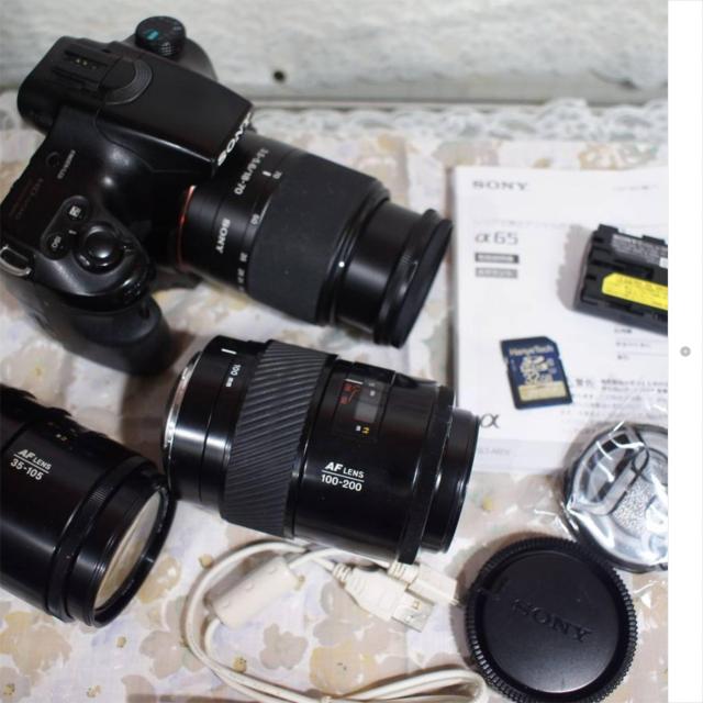 1 / 10 ★α65動作実用品です★1か月動作保証★ソニーα65一眼レフカメラ★レンズ3本付 < 家電/AV 1 / 10 ★α65動作実用品です★1か月動作保証★ソニーα65一眼レフカメラ★レンズ3本付 < 家電/AVの
