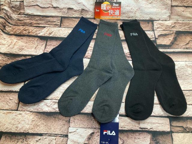 『画像から3足組』足底パイルクッションで暖か&快適な履き心地!【FILA】メンズクルー丈 綿混パイルソックスB柄 < 男性ファッション 『画像から3足組』足底パイルクッションで暖か&快適な履き心地!【FILA】メンズクルー丈 綿混パイルソックスB柄 < 男性ファッションの