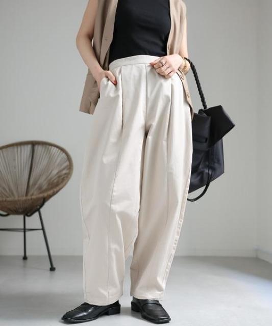 ap retroカーブボリュームパンツアイボリー < 女性ファッション ap retroカーブボリュームパンツアイボリー < 女性ファッションの