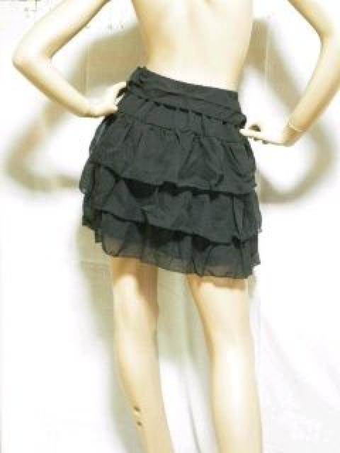 ペチコート&シフォンベルト付♪ふんわり 3段フリルシフォン スカート < 女性ファッション ペチコート&シフォンベルト付♪ふんわり 3段フリルシフォン スカート < 女性ファッションの