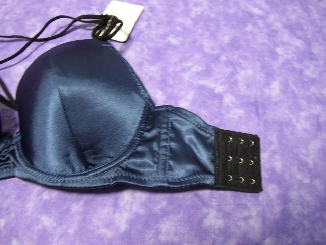光沢ブルーの紐タイプブラショーD75Mワイヤー入り < 女性ファッション  光沢ブルーの紐タイプブラショーD75Mワイヤー入り < 女性ファッションの