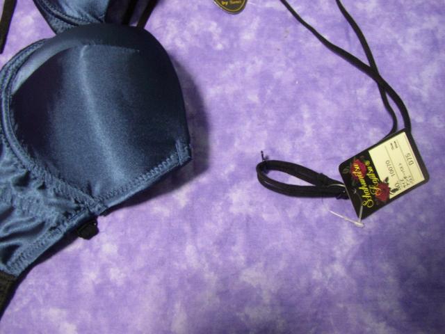 光沢ブルーの紐タイプブラショーD75Mワイヤー入り < 女性ファッション  光沢ブルーの紐タイプブラショーD75Mワイヤー入り < 女性ファッションの