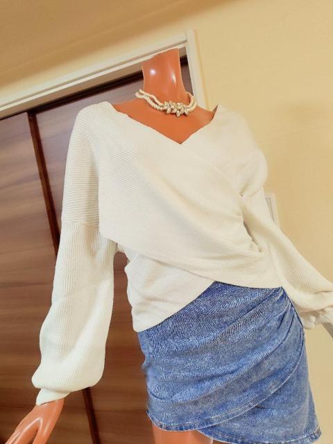 新品★M〜2L★リブニットクロス★カシュクールカットソー★ < 女性ファッション  新品★M〜2L★リブニットクロス★カシュクールカットソー★ < 女性ファッションの
