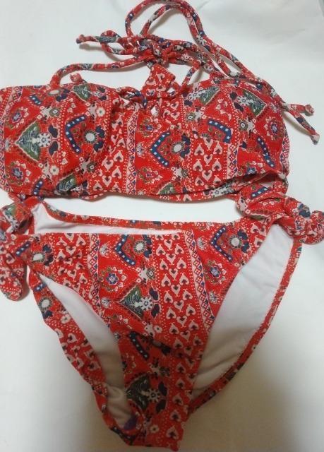 新品DHOLIC 花柄水着ビキニ赤レッドフリーサイズディーホリック < 女性ファッション 新品DHOLIC 花柄水着ビキニ赤レッドフリーサイズディーホリック < 女性ファッションの