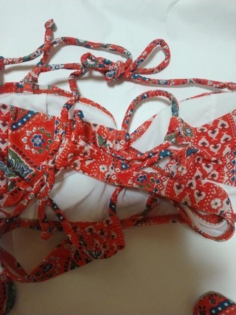 新品DHOLIC 花柄水着ビキニ赤レッドフリーサイズディーホリック < 女性ファッション 新品DHOLIC 花柄水着ビキニ赤レッドフリーサイズディーホリック < 女性ファッションの