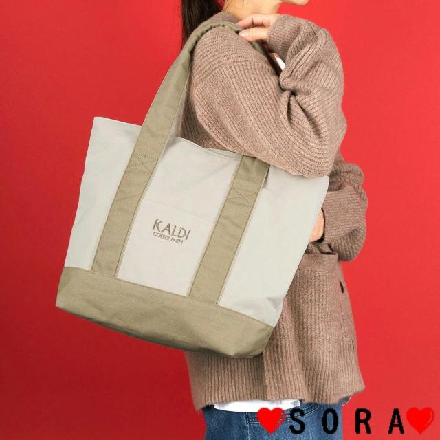 【カルディ/KALDI】もへじ ファスナー&マチ付 ロゴ刺繍 キャンパストートバッグ < ホビー  【カルディ/KALDI】もへじ ファスナー&マチ付 ロゴ刺繍 キャンパストートバッグ < ホビーの