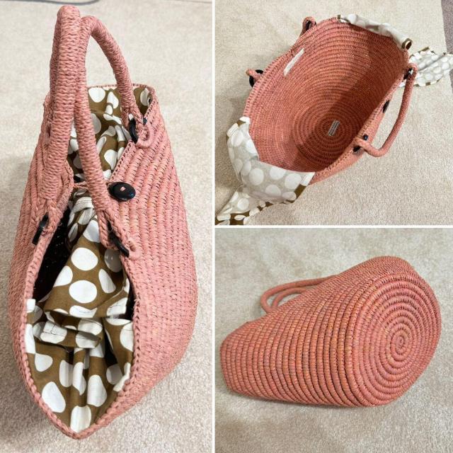 サンアルシデSans Arcidetかごバッグ ピンク < 女性ファッション  サンアルシデSans Arcidetかごバッグ ピンク < 女性ファッションの