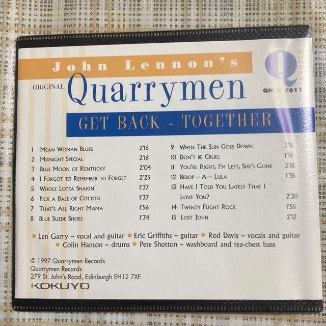輸入盤 QUARRYMEN / GET BACK - TOGETHER クオリーメン BEATLES ビートルズ < タレントグッズ  輸入盤 QUARRYMEN / GET BACK - TOGETHER クオリーメン BEATLES ビートルズ < タレントグッズの
