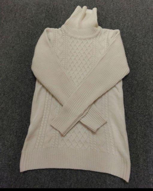 サイズL ニットセーター メンズ  タートルネック  ホワイト < 男性ファッション  サイズL ニットセーター メンズ  タートルネック  ホワイト < 男性ファッションの