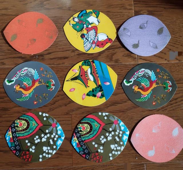 アジアの寺院参拝者用楕円形紙製コレクション 9枚セット < ホビー アジアの寺院参拝者用楕円形紙製コレクション 9枚セット < ホビーの