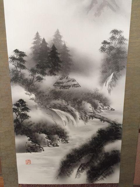 342.新品☆水墨画風景掛軸 < ホビー  342.新品☆水墨画風景掛軸 < ホビーの