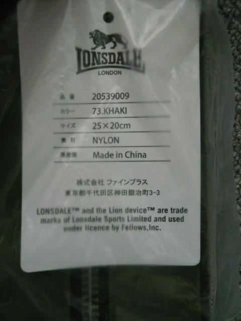 LONSDALEロンズデール「サコッシュ(ショルダーバック)カーキ色」F32 < 男性ファッション  LONSDALEロンズデール「サコッシュ(ショルダーバック)カーキ色」F32 < 男性ファッションの