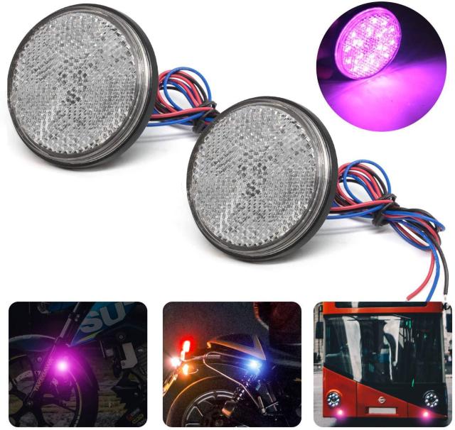 LEDリフレクター 反射板 24V (ピンク) < 自動車/バイク LEDリフレクター 反射板 24V (ピンク) < 自動車/バイク