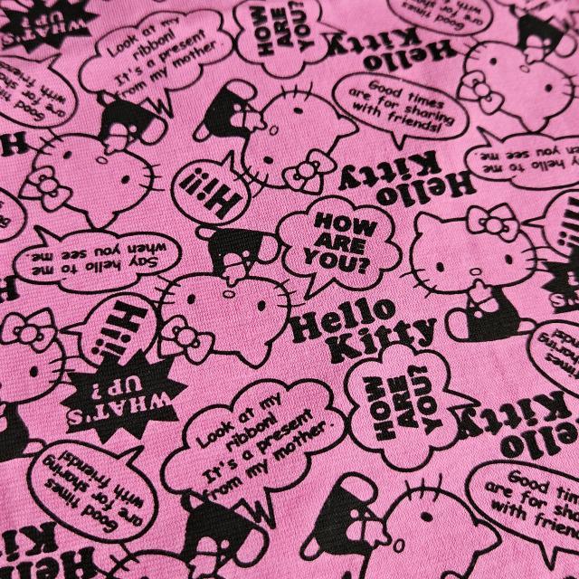 新品*タグ付き*ハローキティ*総柄*キャミソール*キティちゃん*英字*吹き出しセリフ*ピンク×黒*ロング*チュニック*90 < キッズ/ベビー 新品*タグ付き*ハローキティ*総柄*キャミソール*キティちゃん*英字*吹き出しセリフ*ピンク×黒*ロング*チュニック*90 < キッズ/ベビーの